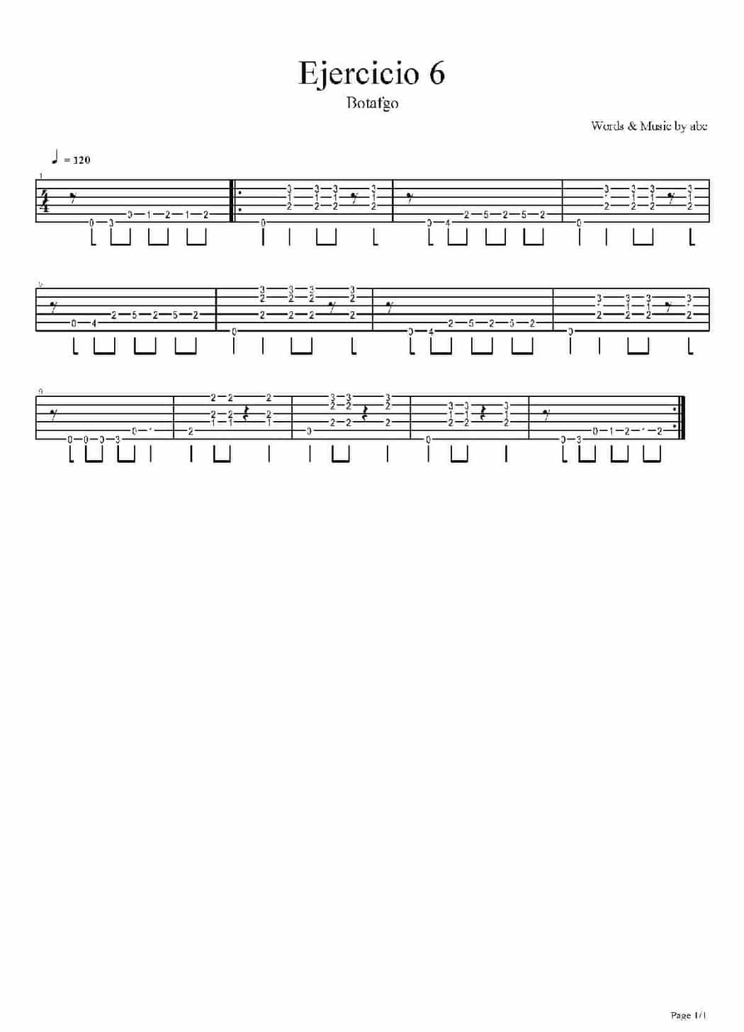 Botafogo - Blues for beginers Ejercicio 6_第1张