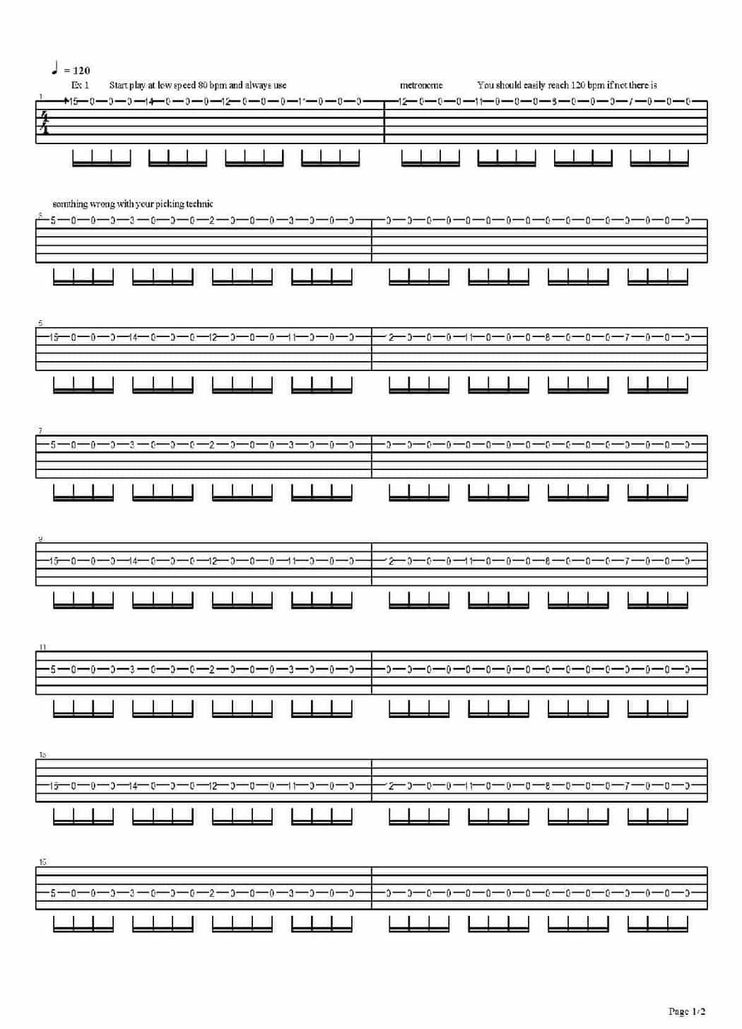 Heavy Metal Guitar School - Metall Riffs - How to Increase speed_第1张