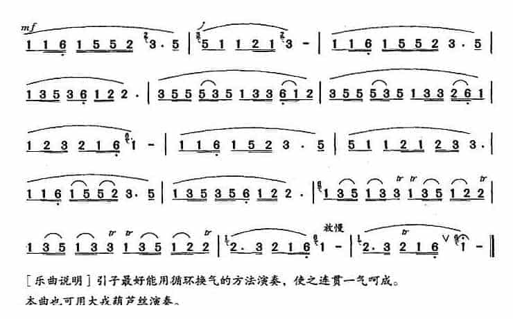 巴乌简谱《水之情》_第3张