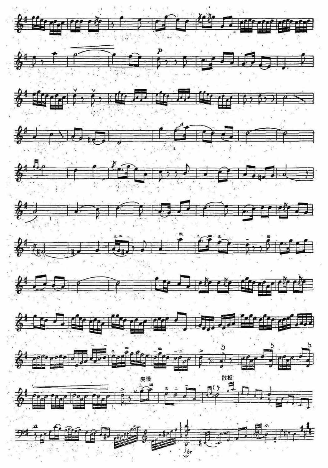 板胡独奏曲谱《秦川行》简谱_第2张