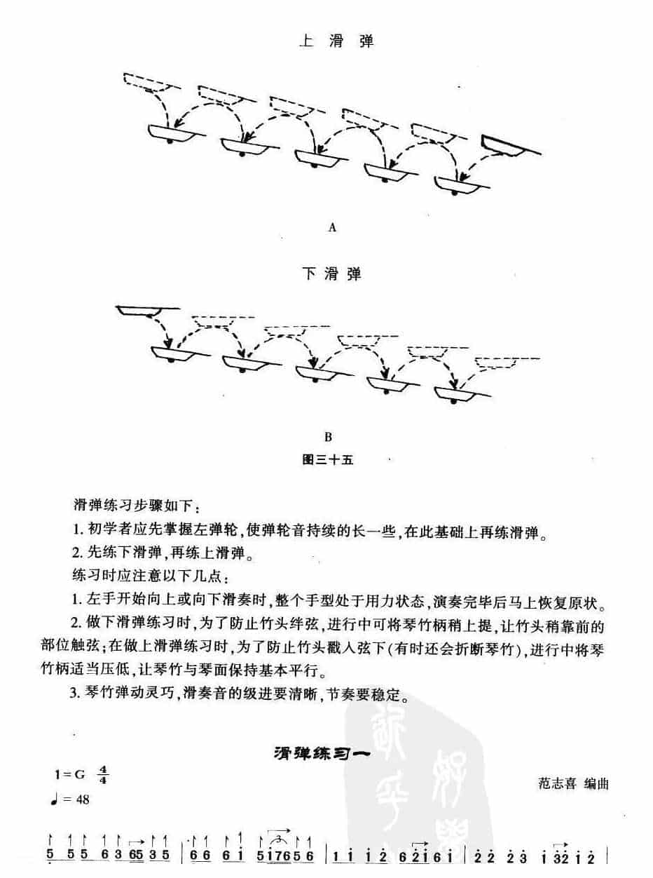 《扬琴滑弹练习》中级阶段_第2张