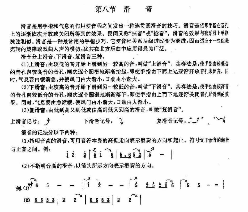 洞箫手指技巧训练《滑音》_第1张