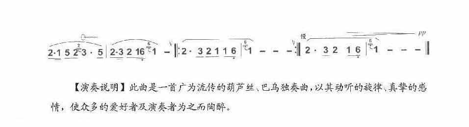 巴乌中高级乐曲《竹楼情歌》李海鹰曲_第2张