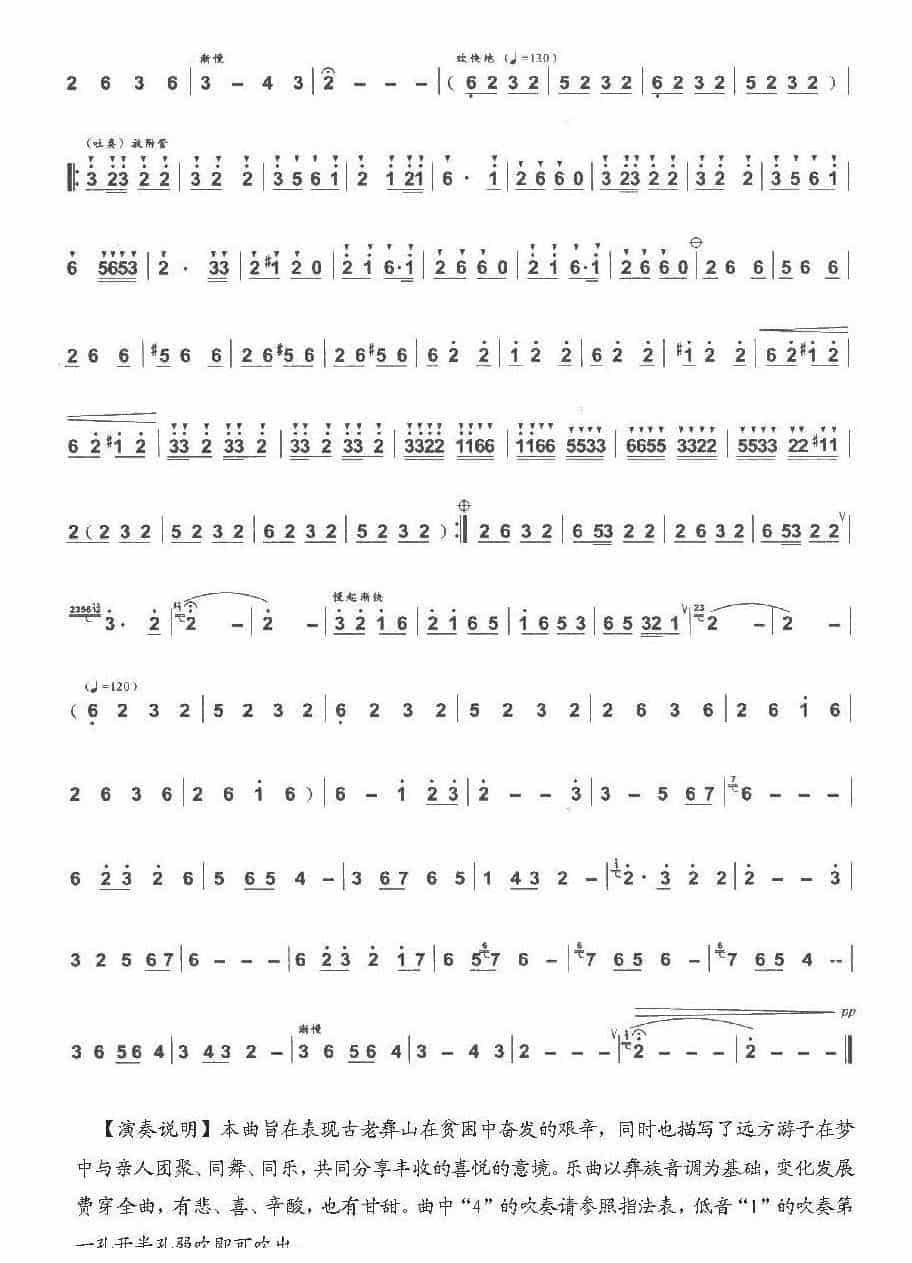 巴乌中高级乐曲《梦回故乡》冰融曲_第2张