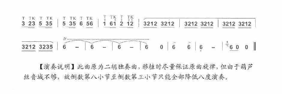 巴乌移植曲《赛马》_第2张