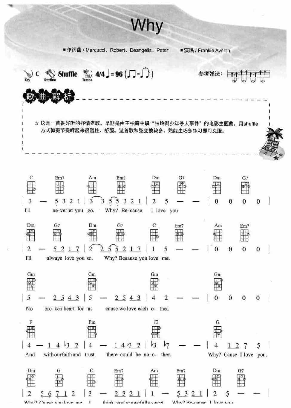 尤克里里音乐形态【Shufile摇曳】教学与练习乐曲谱_第5张
