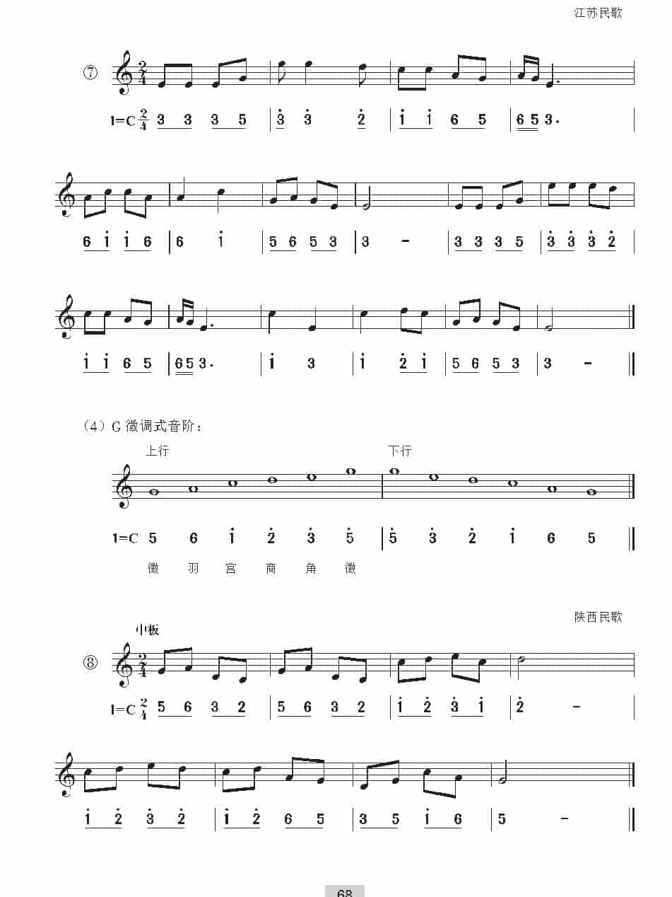 视唱教学 第七课《视唱》五声音阶及其调式_第5张