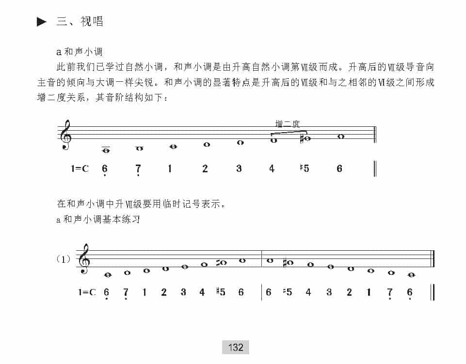 视唱教学 第十三课《视唱》a和声小调_第1张