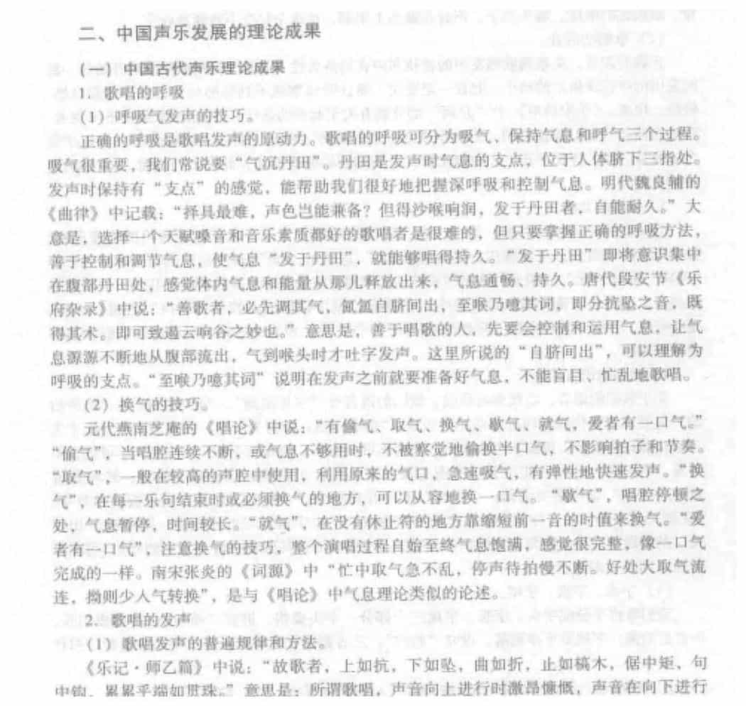 中国声乐发展概况《中国声乐发展的理论成果》_第1张