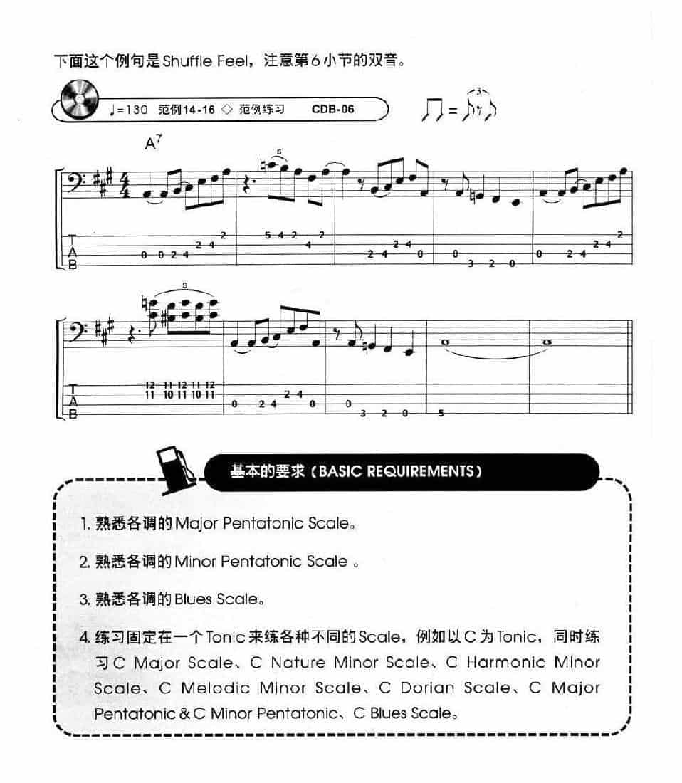电贝司基础教程《五声音阶即蓝调音阶》_第12张