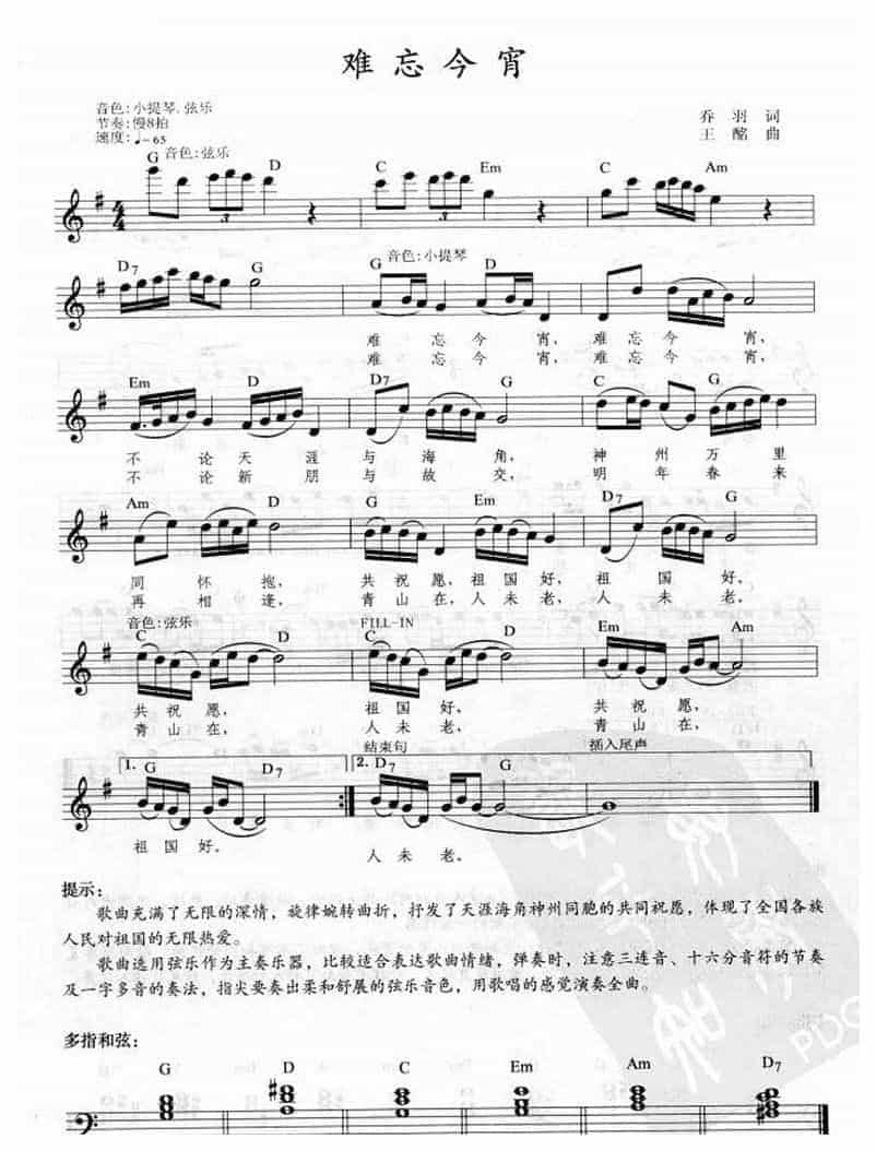 电子琴弹唱乐曲《难忘今宵》_第1张