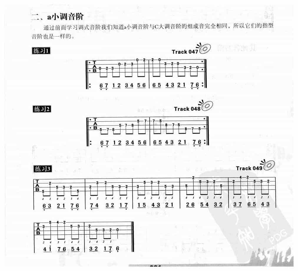 电贝司a小调音阶_第1张