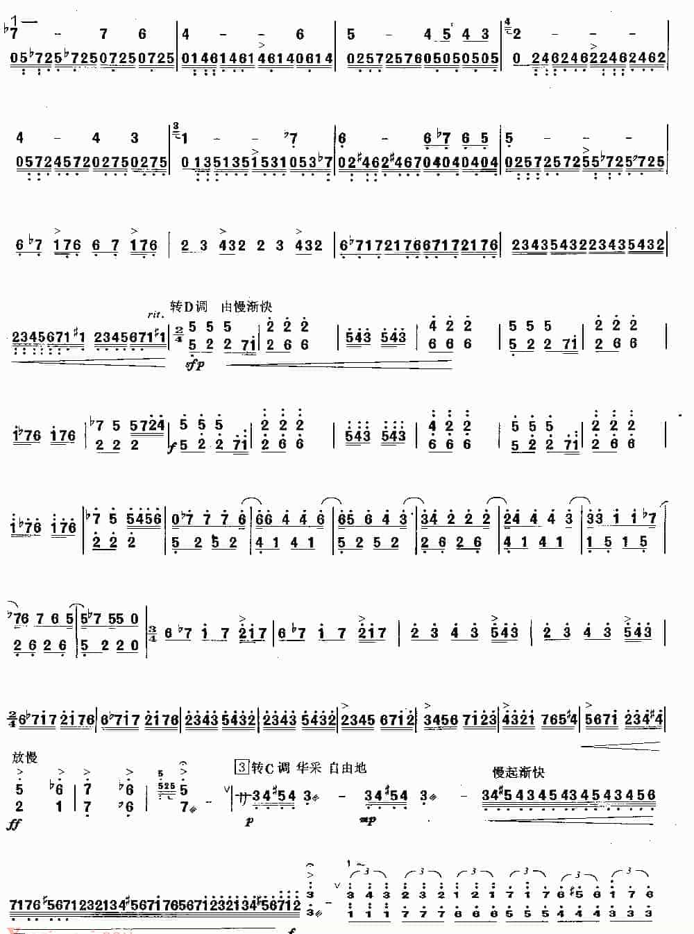 扬琴曲谱：丝路掠影_第3张