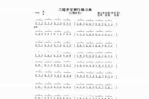 扬琴曲谱：三连音交替竹练习曲