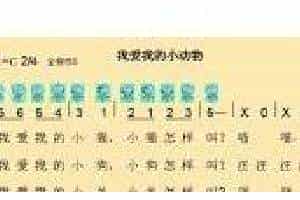 六孔陶笛曲谱 我爱我的小动物