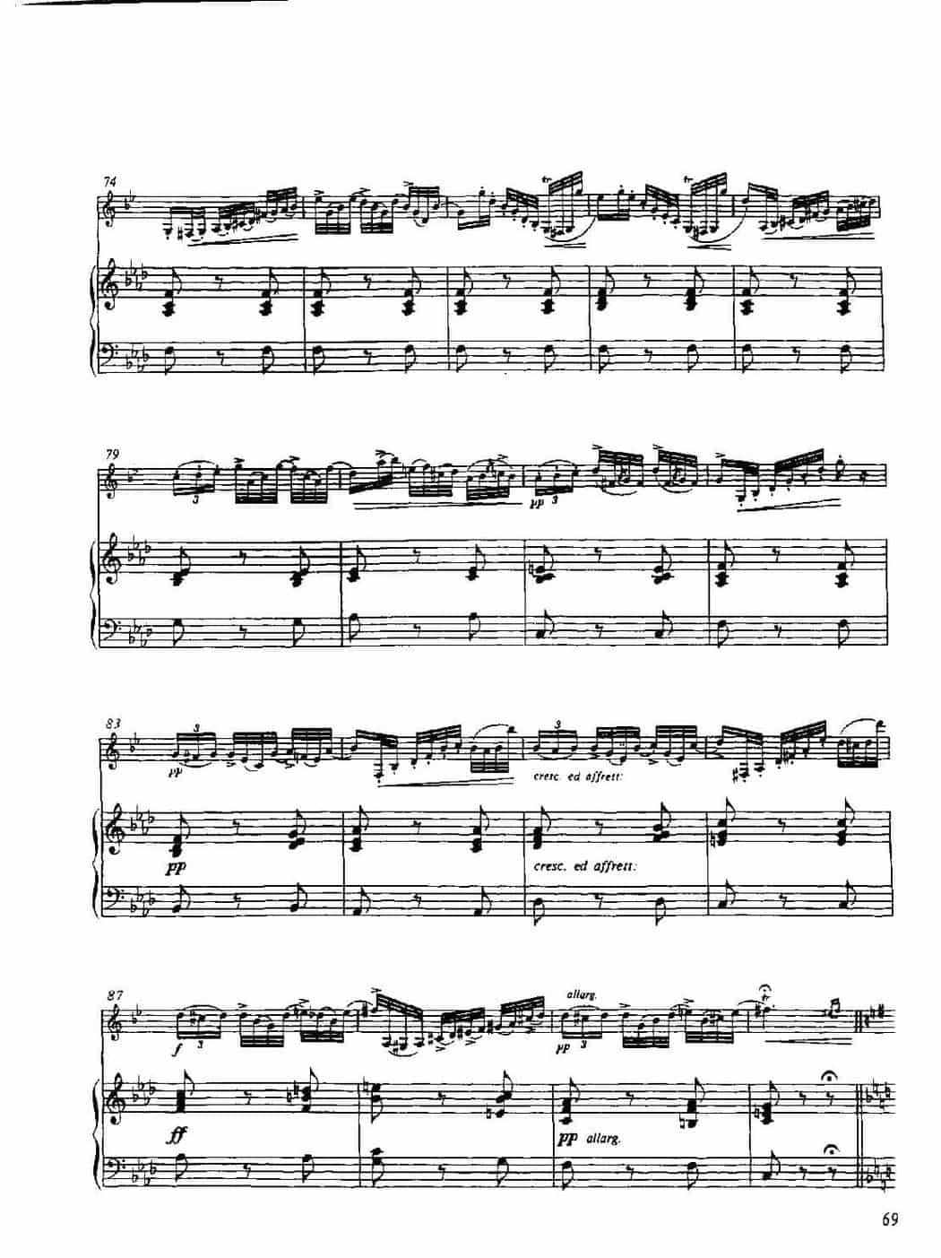 单簧管名曲教学五线谱：“茶花女”幻想曲（附钢琴伴奏谱）意·洛莱格里奥曲_第4张