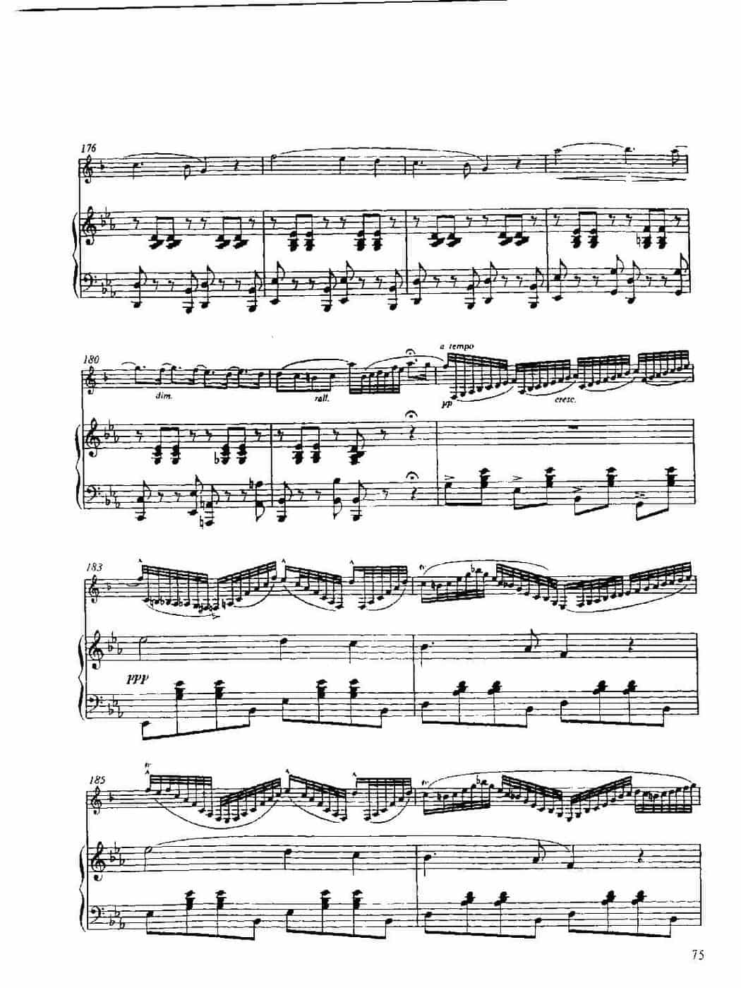 单簧管名曲教学五线谱：“茶花女”幻想曲（附钢琴伴奏谱）意·洛莱格里奥曲_第10张