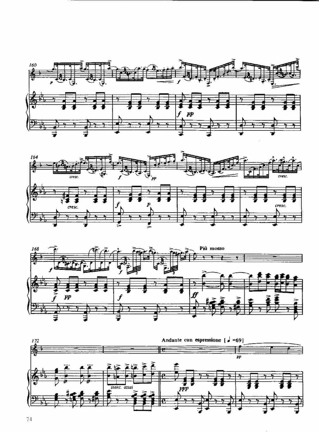 单簧管名曲教学五线谱：“茶花女”幻想曲（附钢琴伴奏谱）意·洛莱格里奥曲_第9张