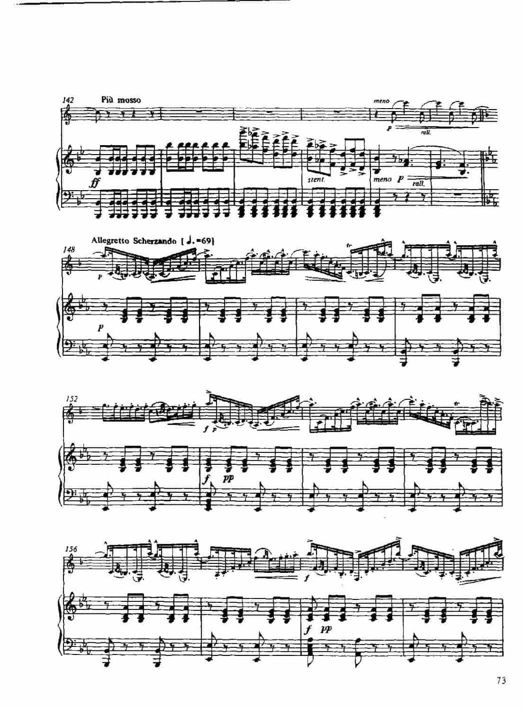 单簧管名曲教学五线谱：“茶花女”幻想曲（附钢琴伴奏谱）意·洛莱格里奥曲_第8张