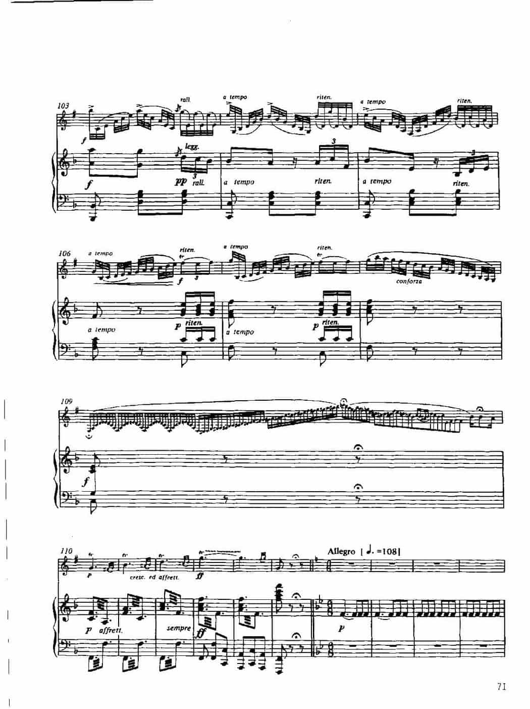 单簧管名曲教学五线谱：“茶花女”幻想曲（附钢琴伴奏谱）意·洛莱格里奥曲_第6张