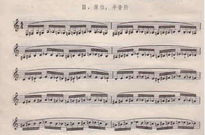 单簧管(级进回旋分解音阶原位:半音阶)每日练习谱_第1张