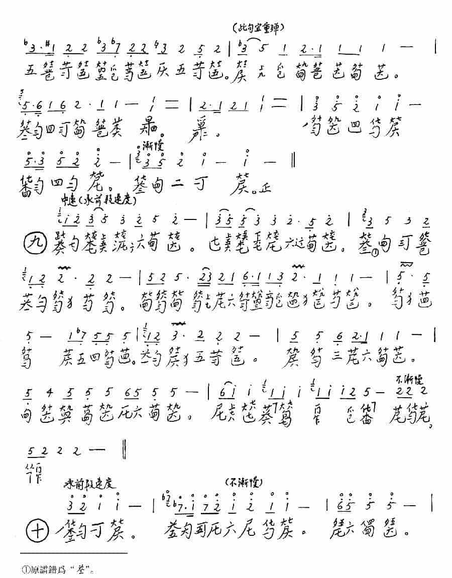 成公亮作曲古琴名曲《明君》高清乐谱_第5张