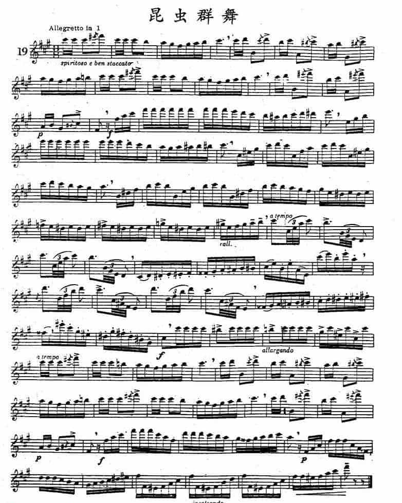 柯勒长笛浪漫练习曲作品66号：昆虫群舞 insects dance_第1张