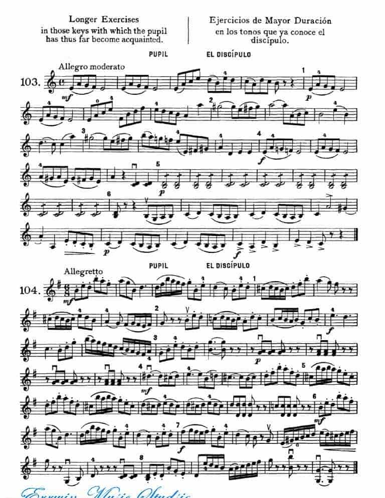 弗朗茨 沃尔法特-小提琴初级练习 作品.38 49-64_第6张