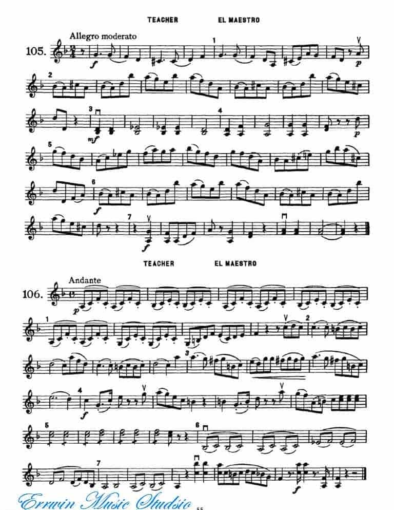 弗朗茨 沃尔法特-小提琴初级练习 作品.38 49-64_第7张