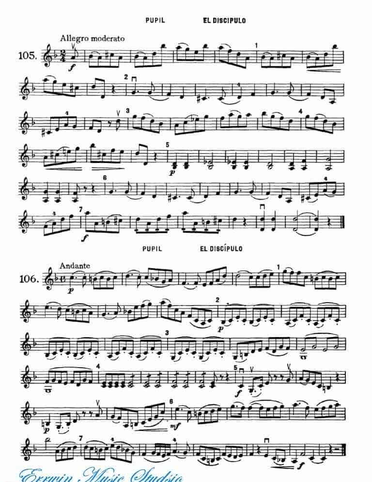 弗朗茨 沃尔法特-小提琴初级练习 作品.38 49-64_第8张
