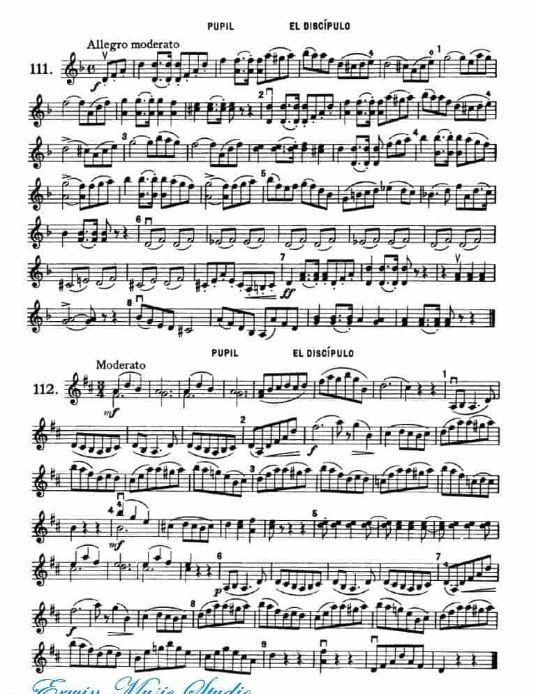 弗朗茨 沃尔法特-小提琴初级练习 作品.38 49-64_第14张