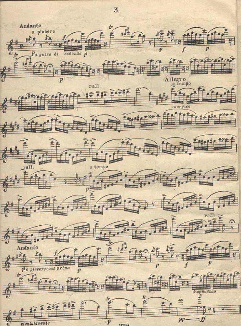 科勒33号长笛练习曲12首：Etude No.3 练习曲3_第1张