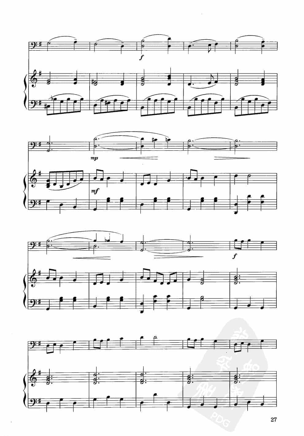 中国大提琴曲谱选:小回旋曲 王连三作曲_第2张