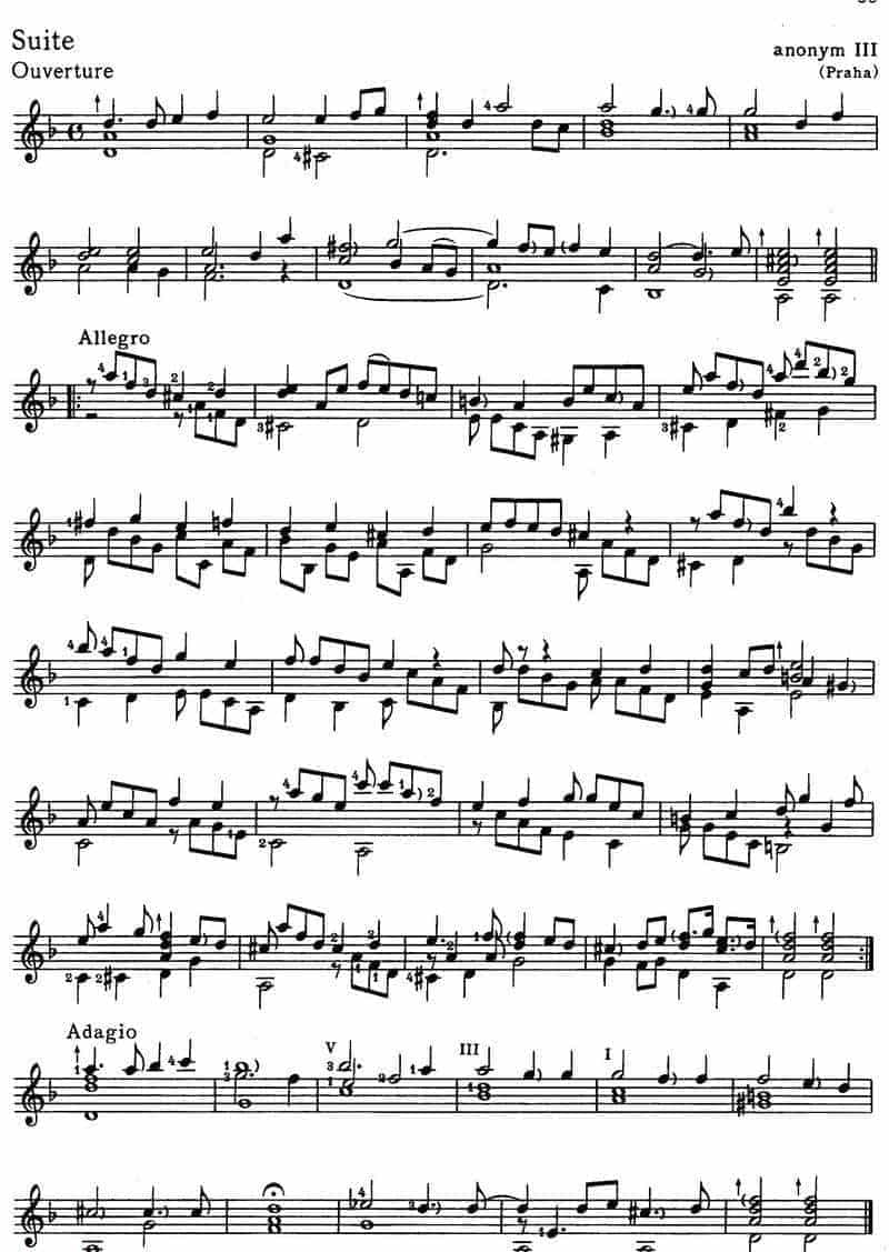 Luto &amp; Baroque Guitar:（Anonim）Suite_第1张