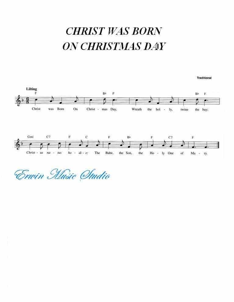 Christ Was Born On Christmas Day_第1张