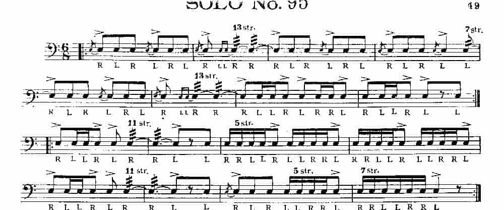 美国军鼓150条精华SOLO系列之《SOLO No.95》_第1张