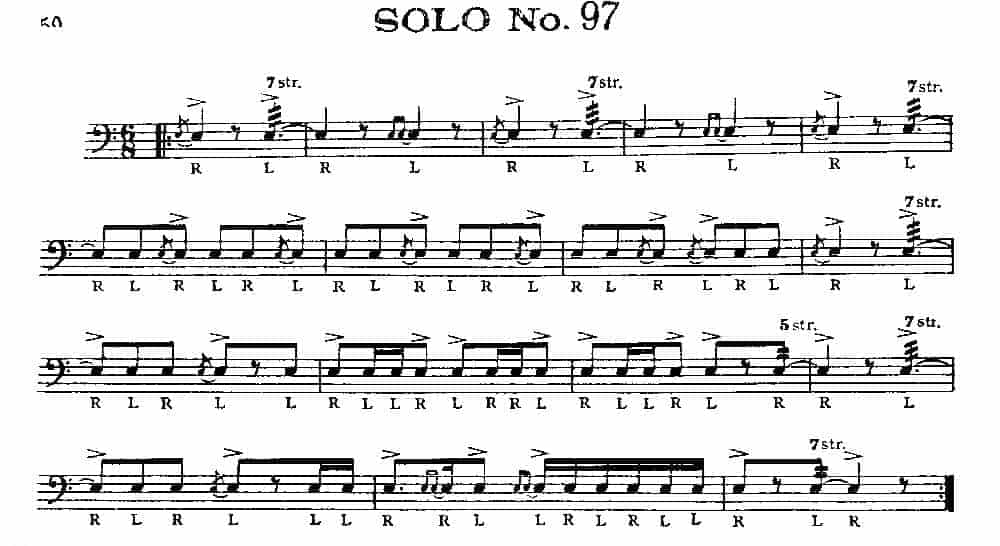 美国军鼓150条精华SOLO系列之《SOLO No.97》_第1张