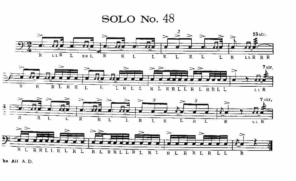 美国军鼓150条精华SOLO系列之《SOLO No.48》_第1张