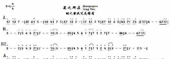 星之所在 完美简谱_第1张