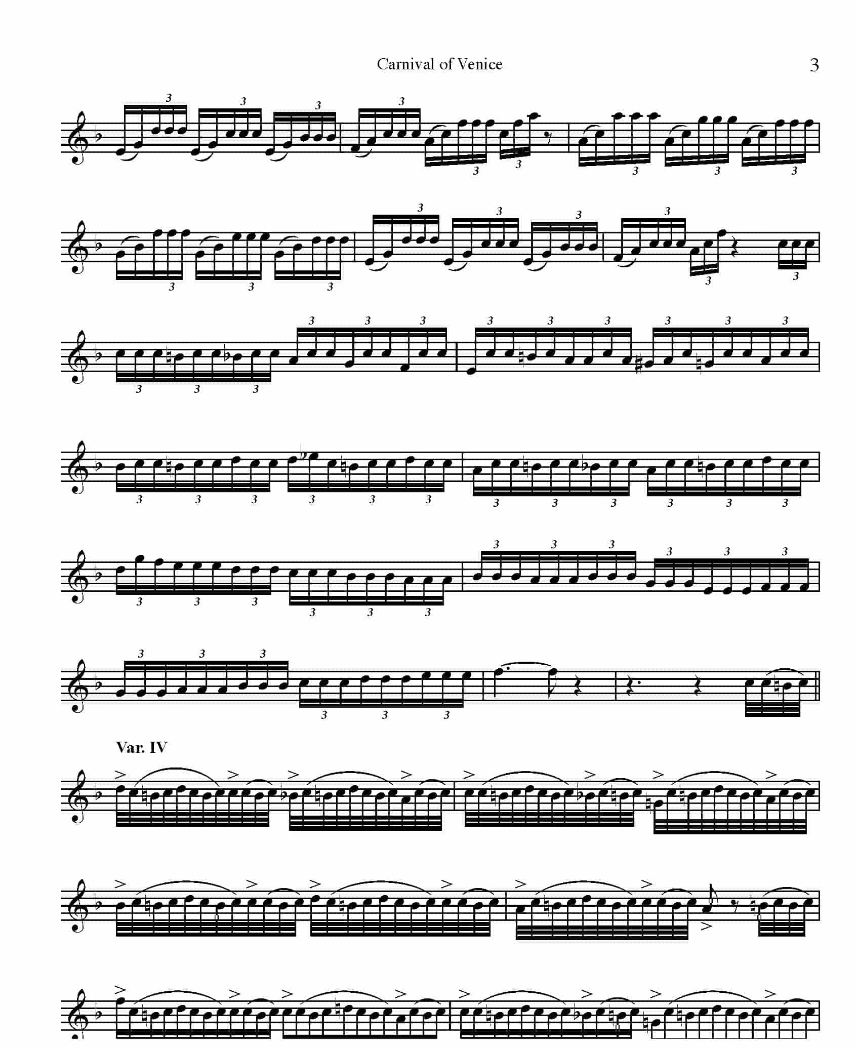 威尼斯狂欢节变奏曲 Carnival of Venice_第3张