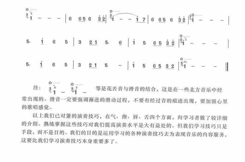 箫的吹奏技巧 舌的演奏技巧 花舌音_第2张