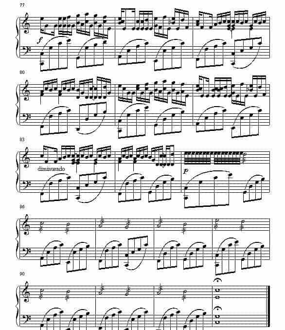 赫贝尔-Pachelbel Kanon by Pachelbel 钢琴名人名曲五线谱_第6张