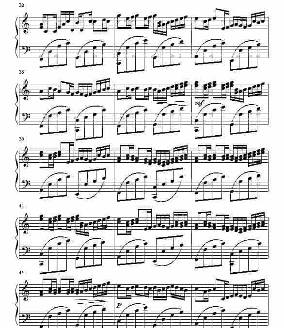赫贝尔-Pachelbel Kanon by Pachelbel 钢琴名人名曲五线谱_第3张