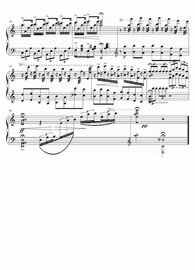 世界名曲 樱花幻想曲 钢琴谱_第5张