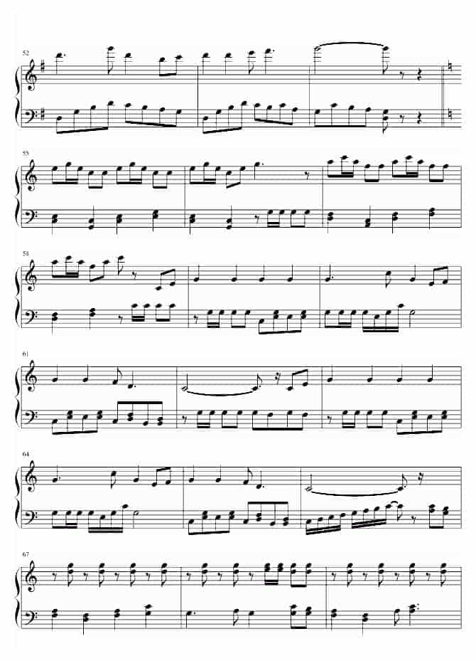 世界名曲 海军陆战队之颂 钢琴谱_第4张