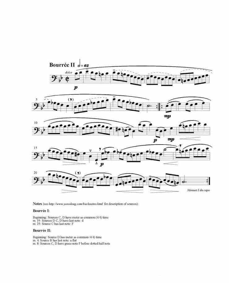 长号谱 BACH Cello Suite For Trombone_第2张