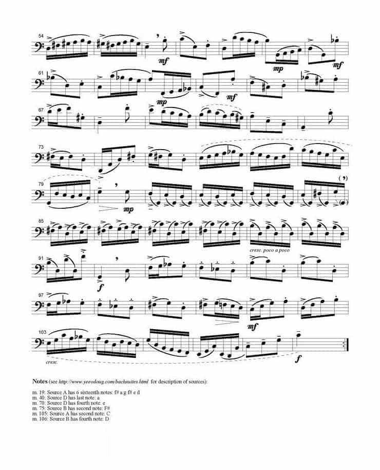 长号谱 BACH Cello Suite For Trombone_第10张