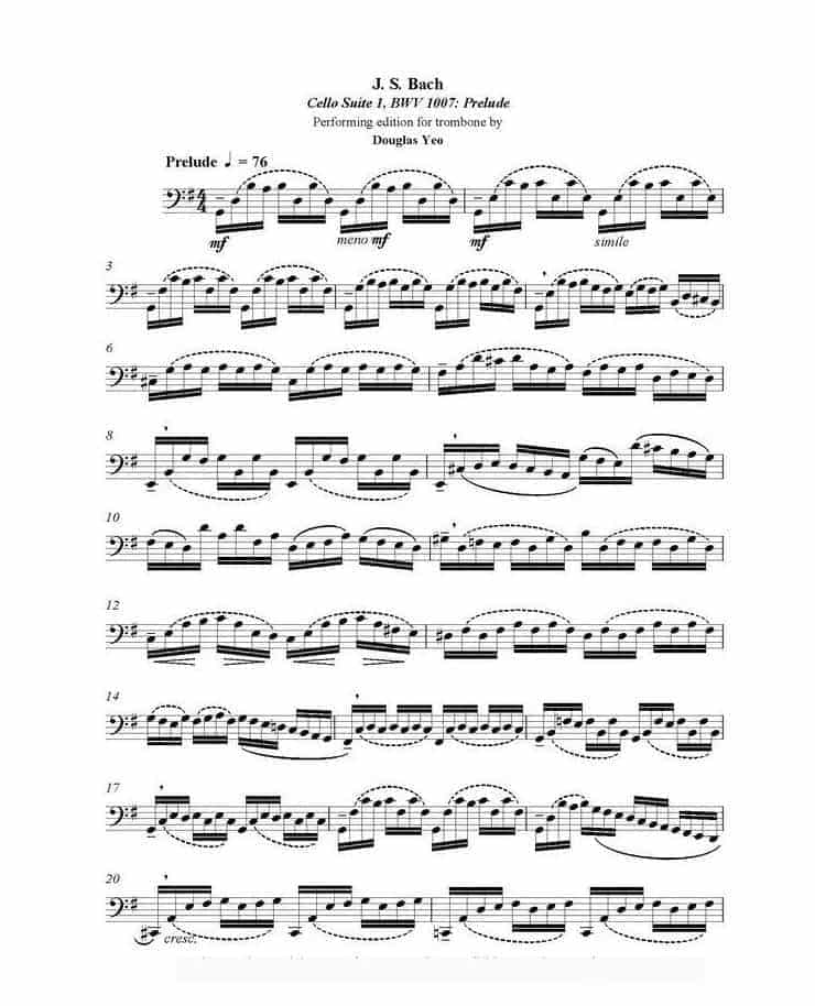 长号谱 BACH Cello Suite For Trombone_第13张