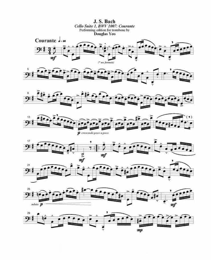 长号谱 BACH Cello Suite For Trombone_第18张