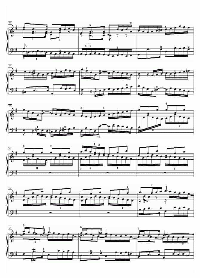 J.S.巴赫 前奏曲 英国组曲5 钢琴谱_第4张